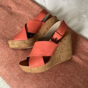 Peach colored Nordstrom wedges